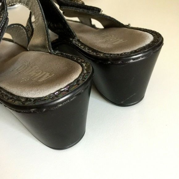 Alegria Loti tectonic Sandal Wedge Slide Slip On 8 - Picture 5 of 7